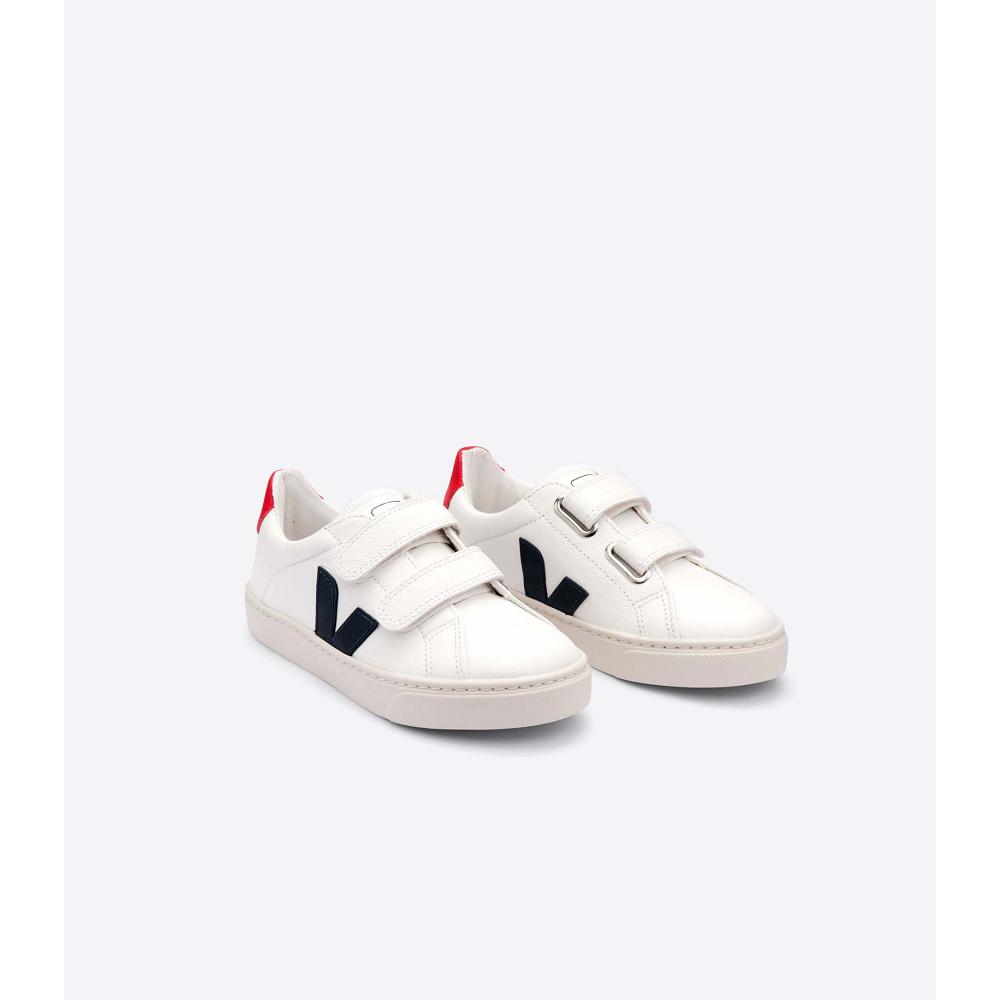 Kids' Veja ESPLAR CHROMEFREE Shoes White/Blue | SG 729SGL